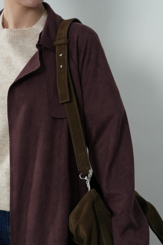 TRENCH SUEDETTE COAT
