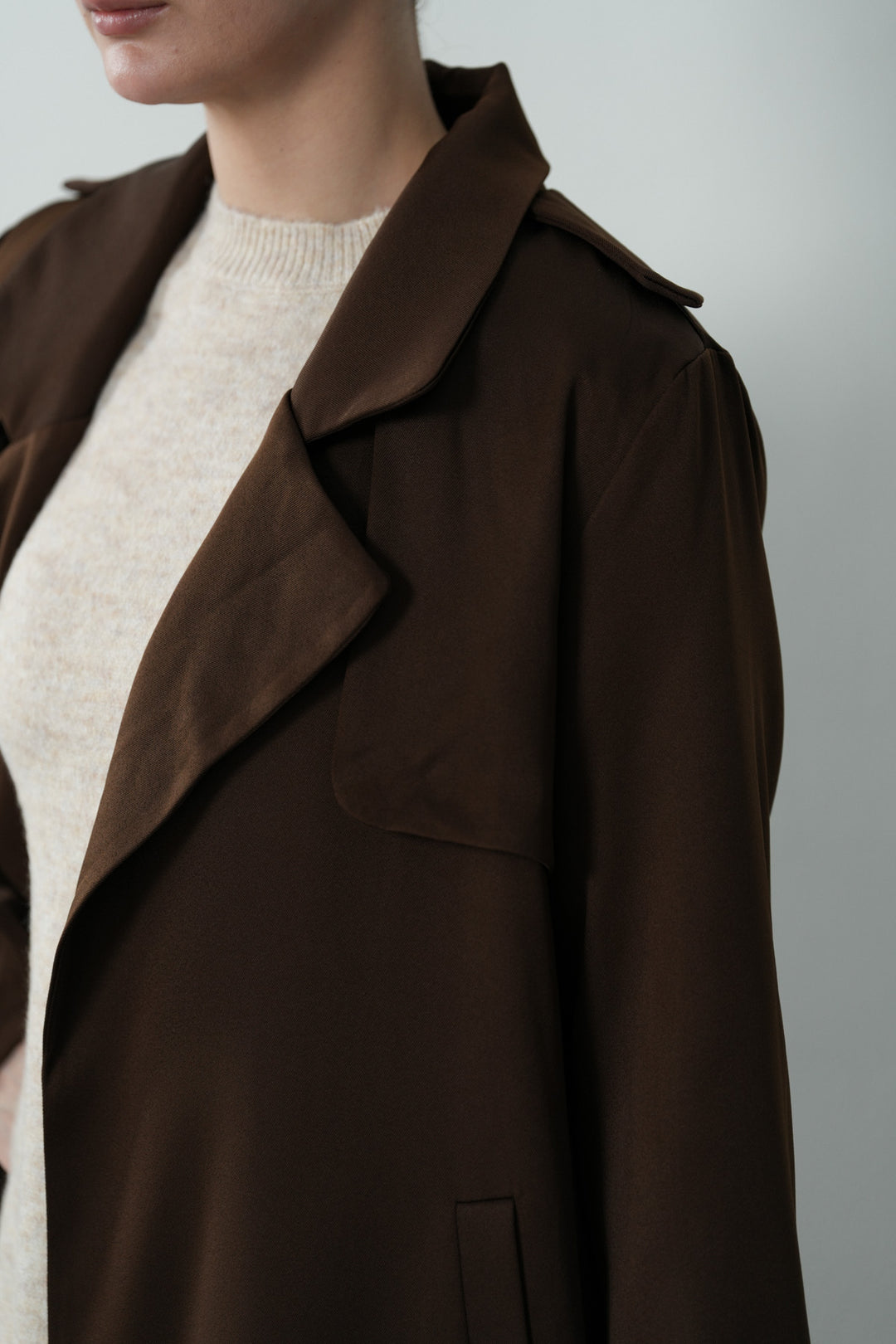 TRENCH SUEDETTE COAT