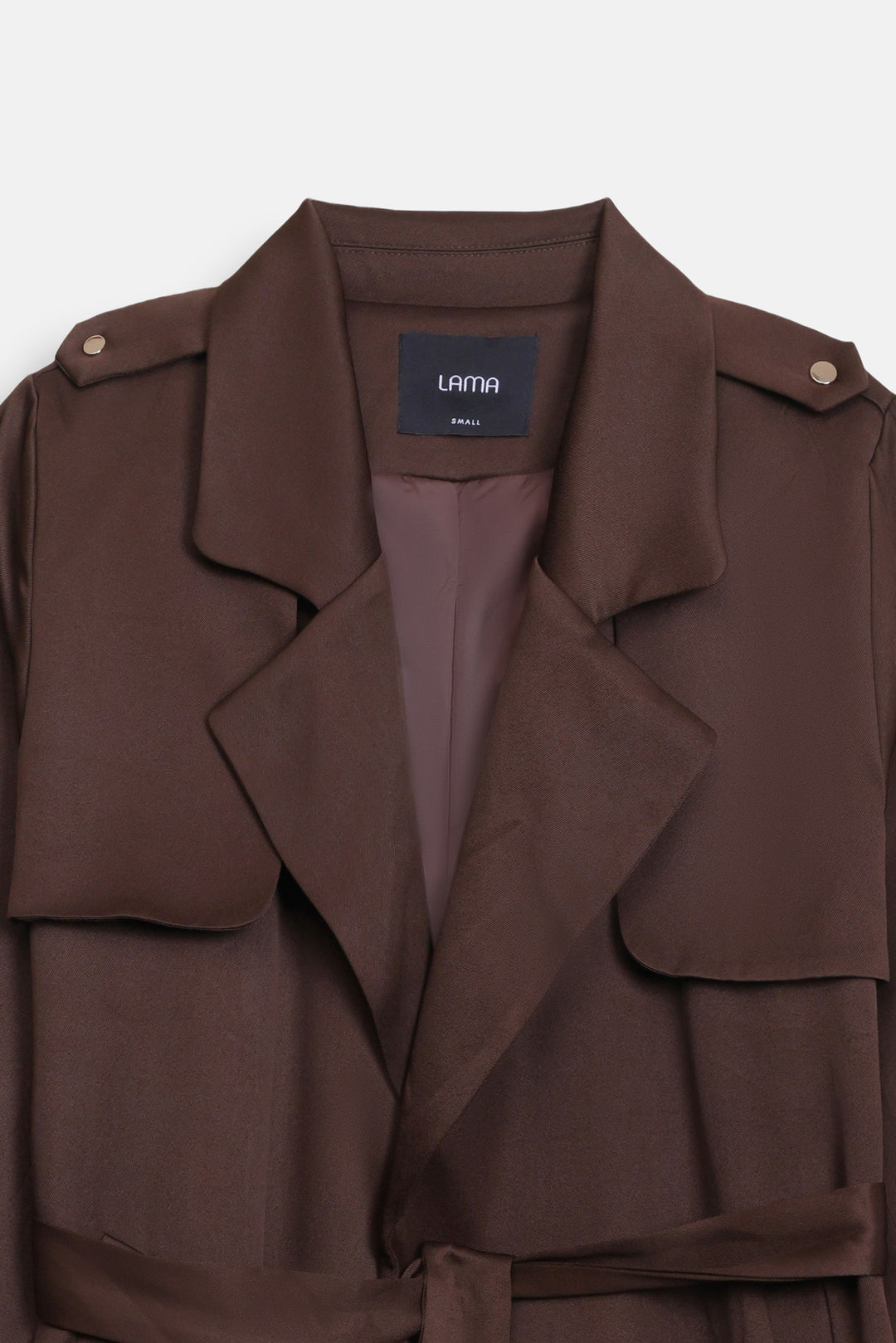 SILKY TRENCH STYLE COAT
