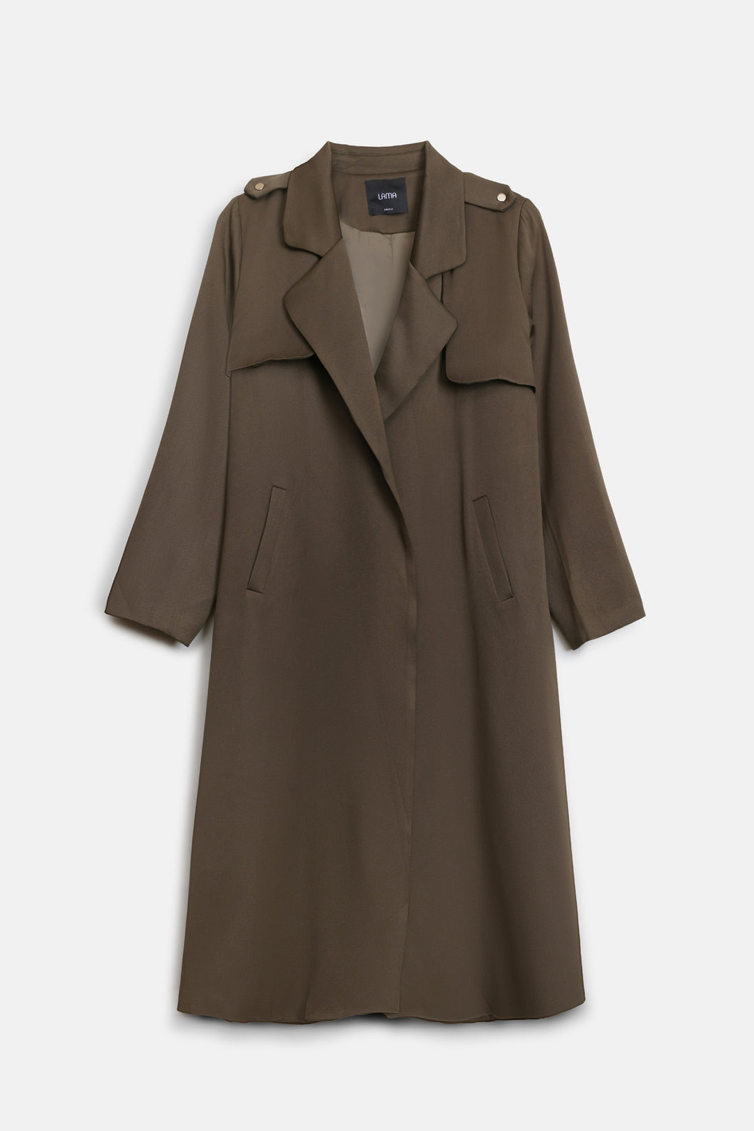 SILKY TRENCH STYLE COAT