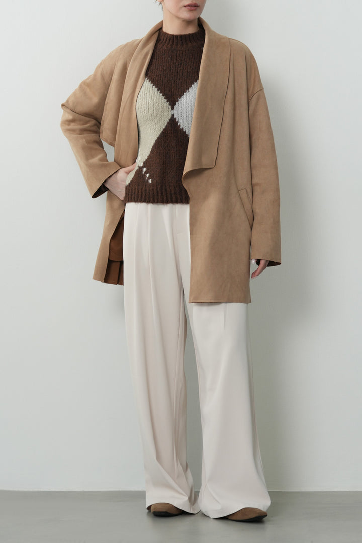WATERFALL SUEDETTE COAT