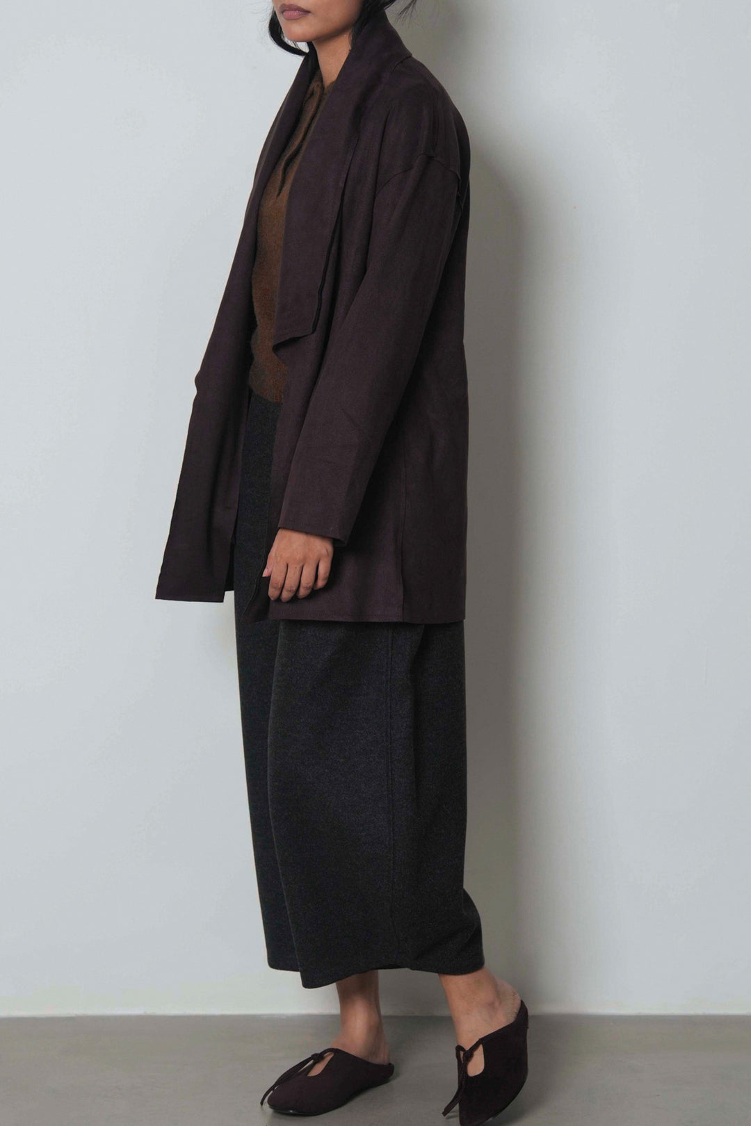WATERFALL SUEDETTE COAT