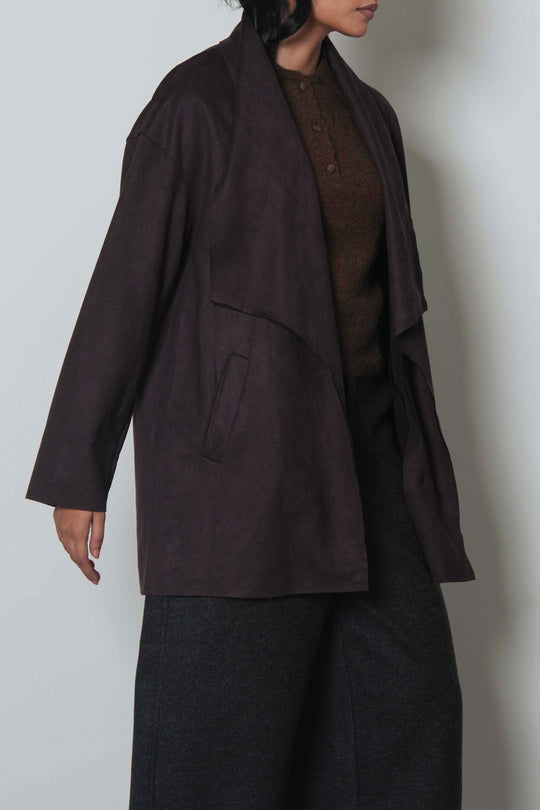 WATERFALL SUEDETTE COAT