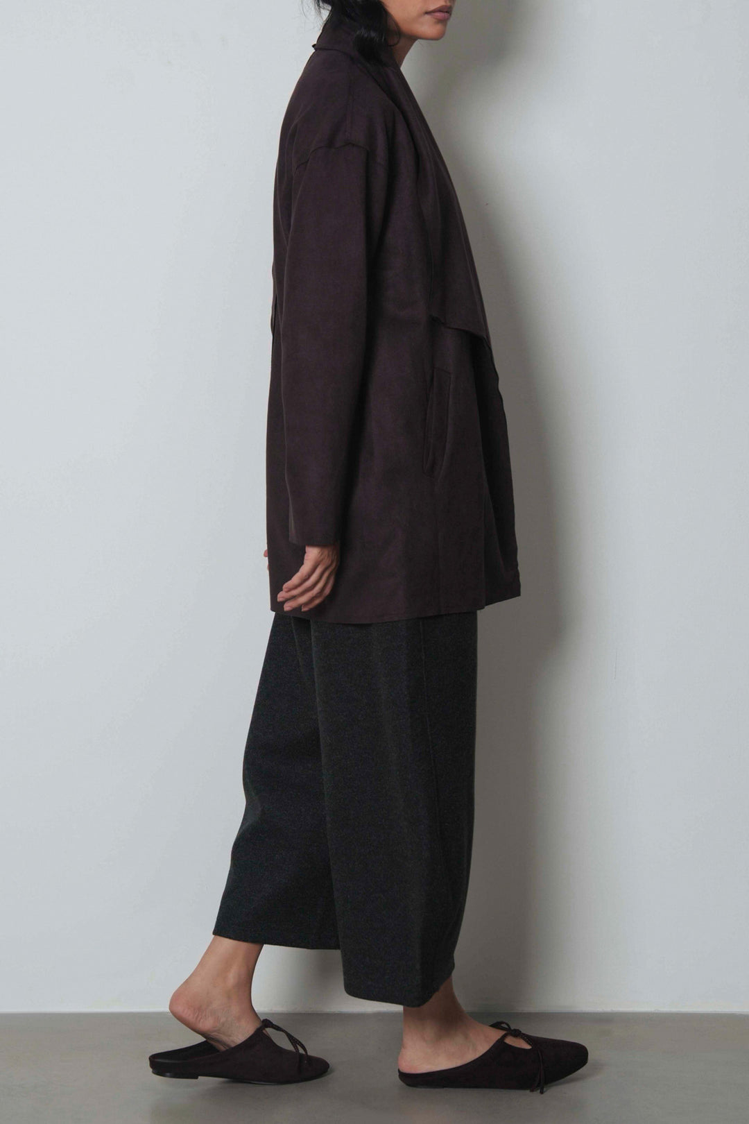 WATERFALL SUEDETTE COAT