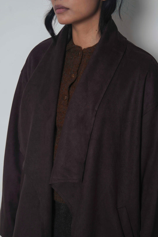 WATERFALL SUEDETTE COAT