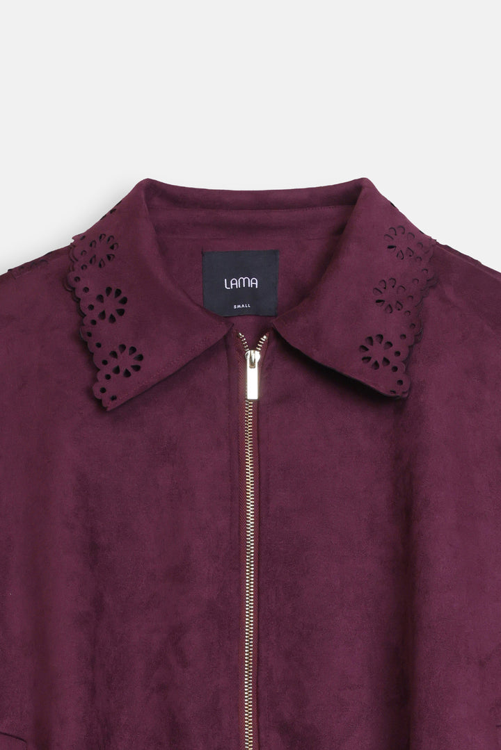 CUTWORK SUEDETTE JACKET
