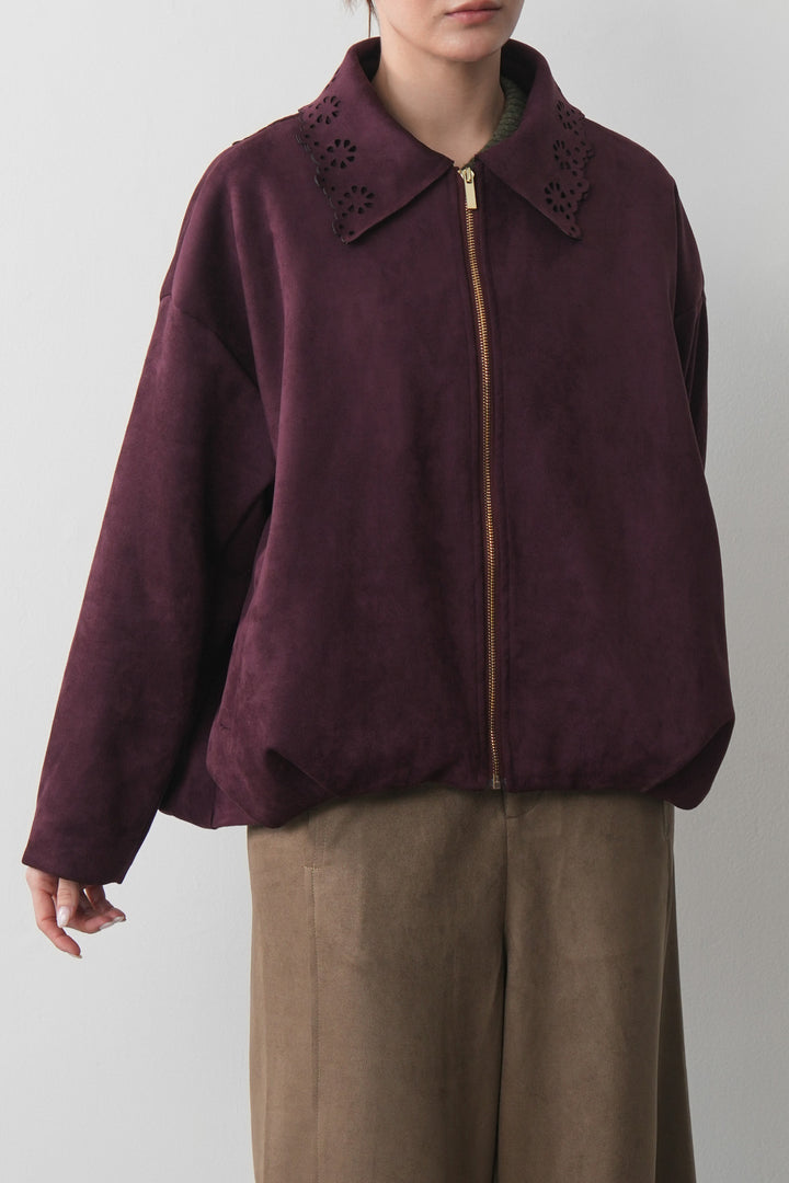 CUTWORK SUEDETTE JACKET