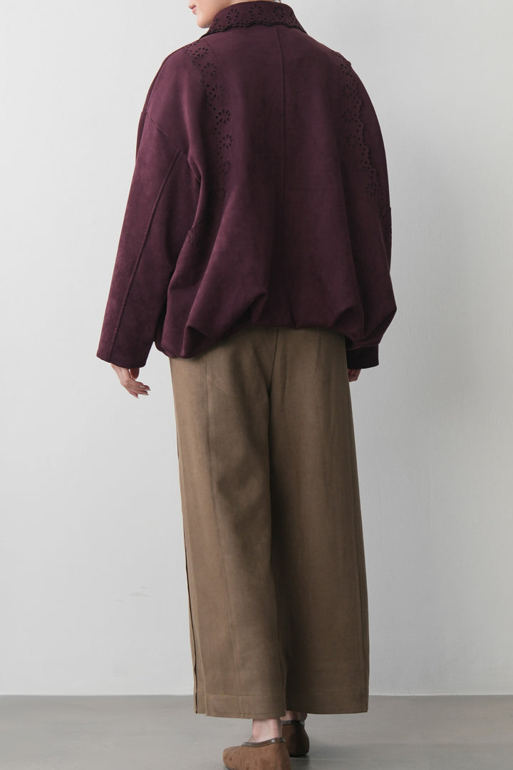 CUTWORK SUEDETTE JACKET