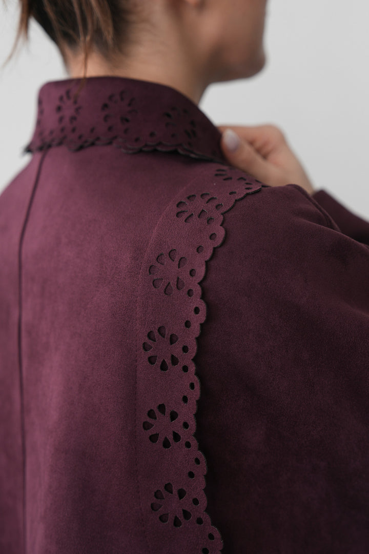 CUTWORK SUEDETTE JACKET