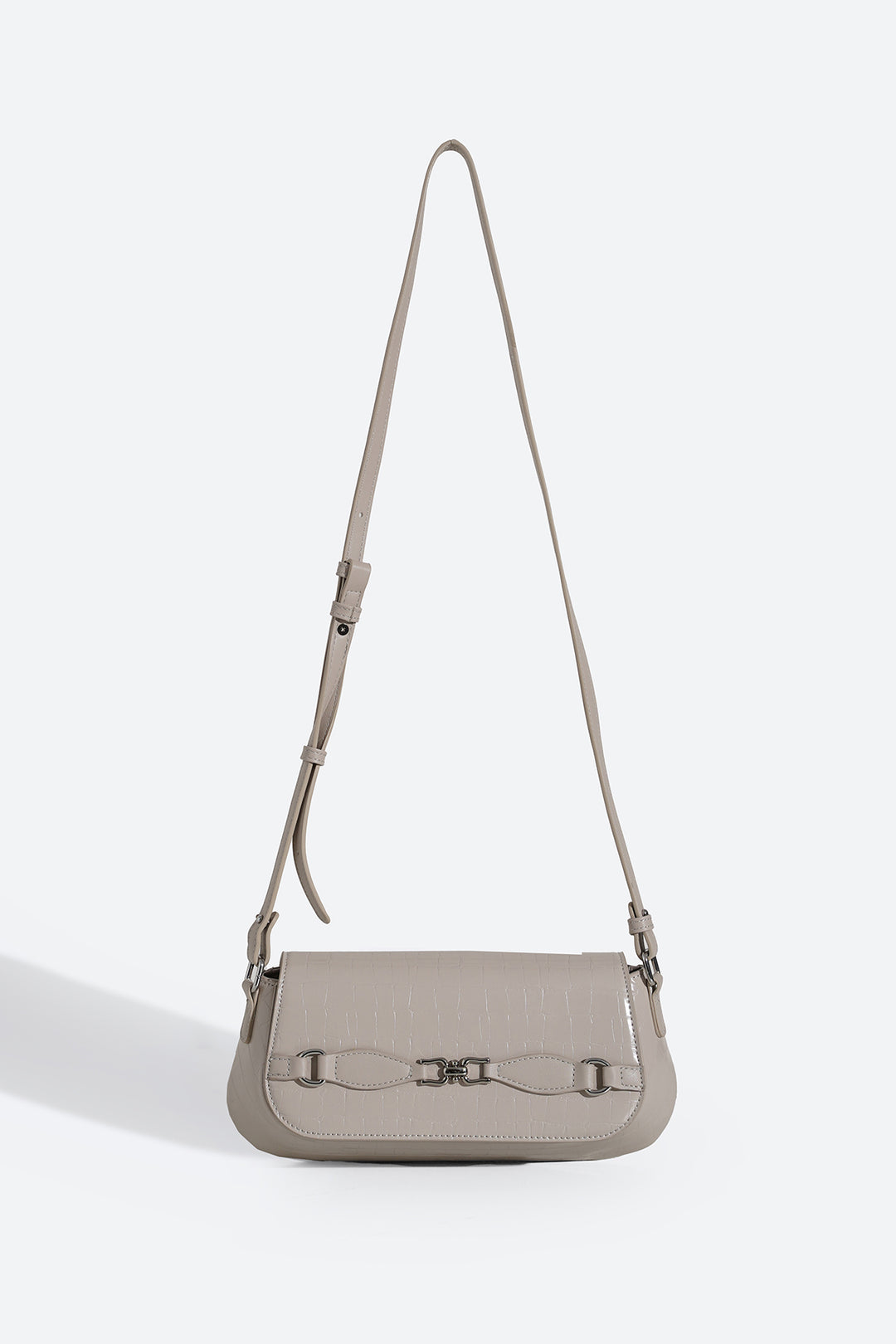 OFF WHITE CROC BUCKLE BAG