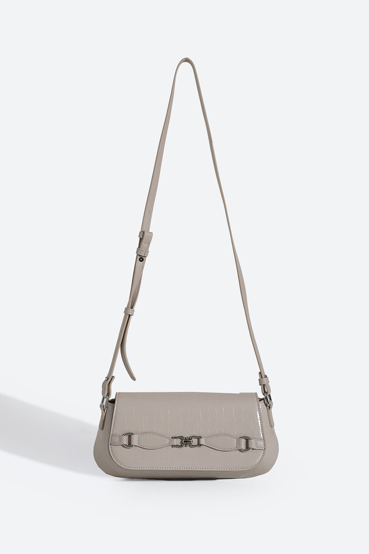 OFF WHITE CROC BUCKLE BAG
