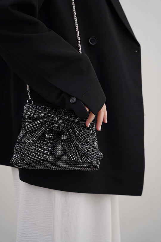 BLACK SWEETHEART CRYSTAL CLUTCH