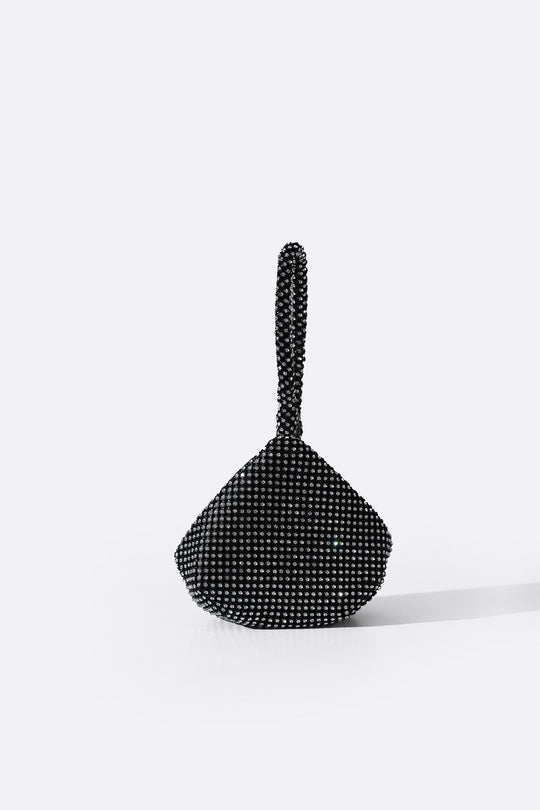 BLACK MINI STUD WRIST BAG