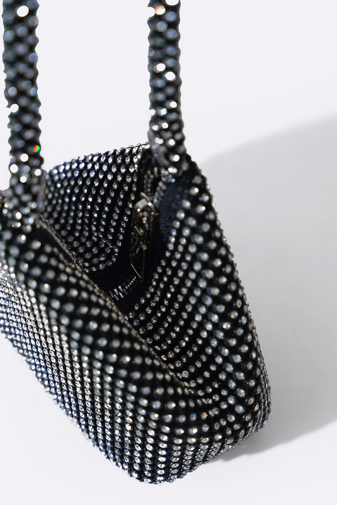 BLACK MINI STUD WRIST BAG