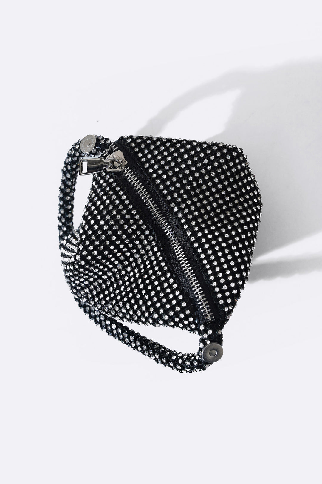 BLACK MINI STUD WRIST BAG