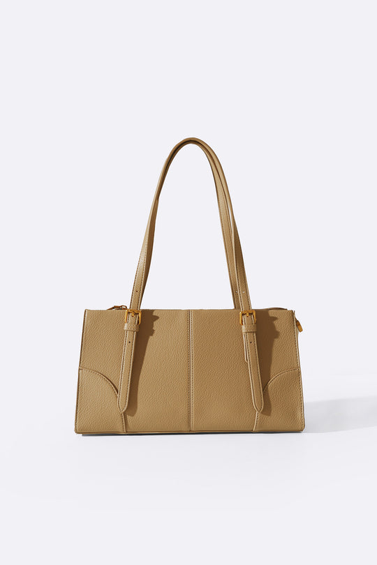 TAUPE FORM AND FUNCTION SHOULDER BAG