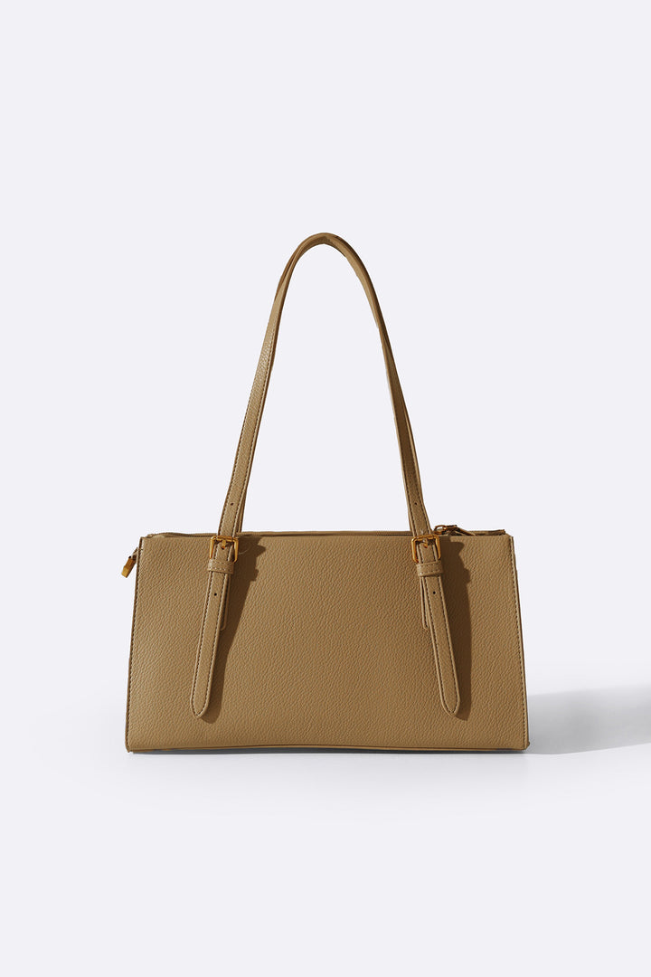 TAUPE FORM AND FUNCTION SHOULDER BAG