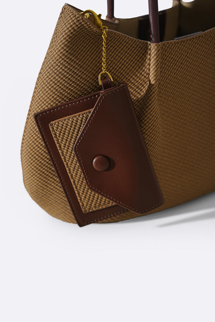BEIGE KARAKOY TOP-HANDLE TOTE