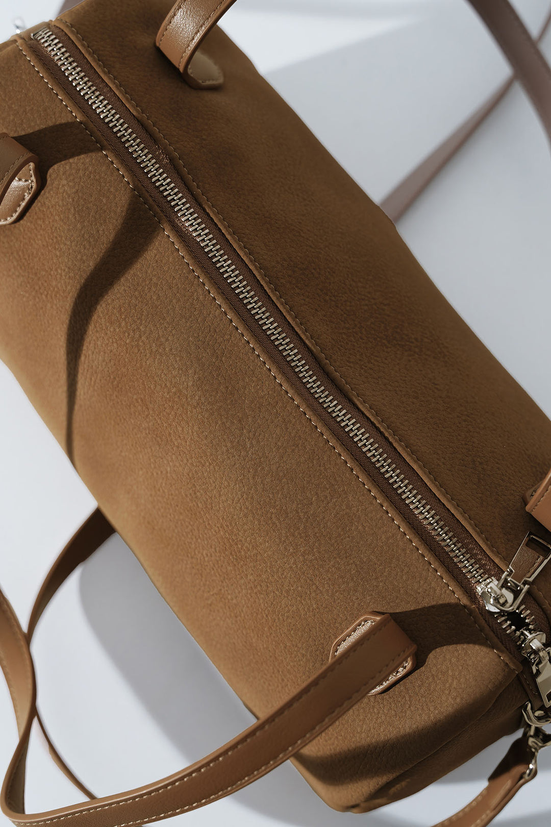 TAUPE CROSSROADS SHOULDER BAG