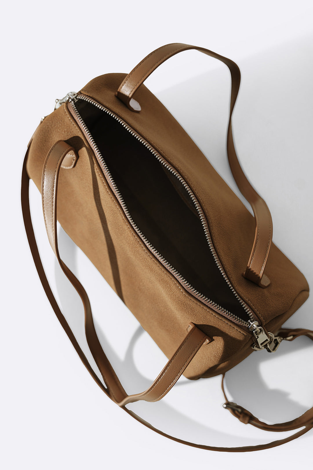 TAUPE CROSSROADS SHOULDER BAG