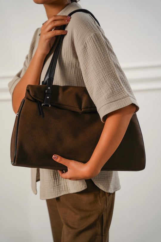 BROWN BARBAROS TOTE