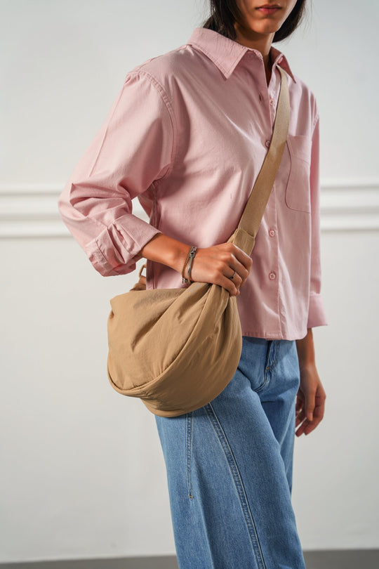 BEIGE EASY TRAVEL CROSSBODY