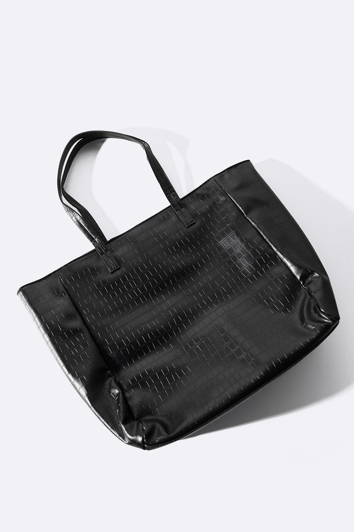 BLACK RAVELLO TOSS-IN TOTE