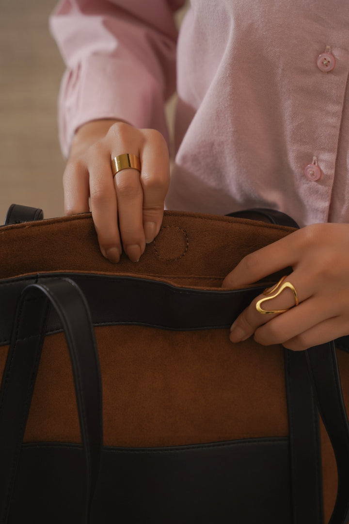 BROWN SUN AND SAND TOTE