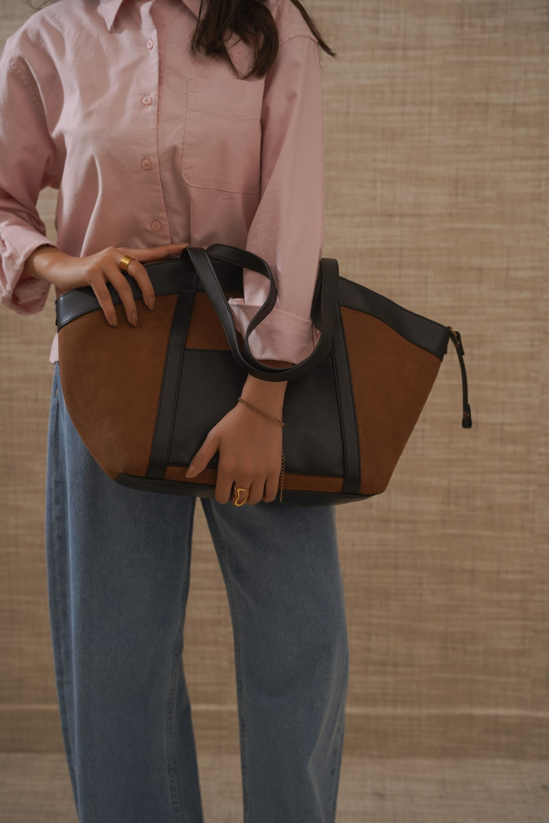 BROWN SUN AND SAND TOTE