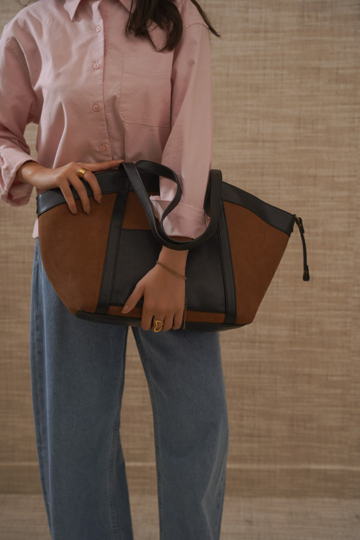 BROWN SUN AND SAND TOTE