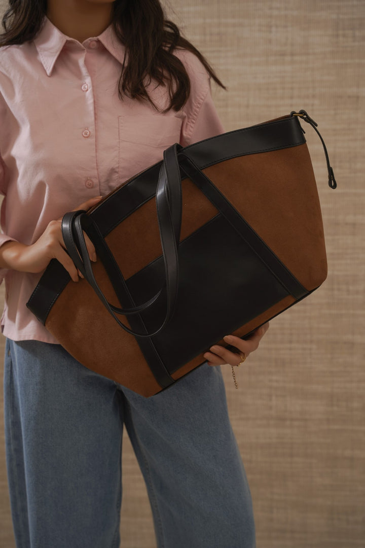 BROWN SUN AND SAND TOTE