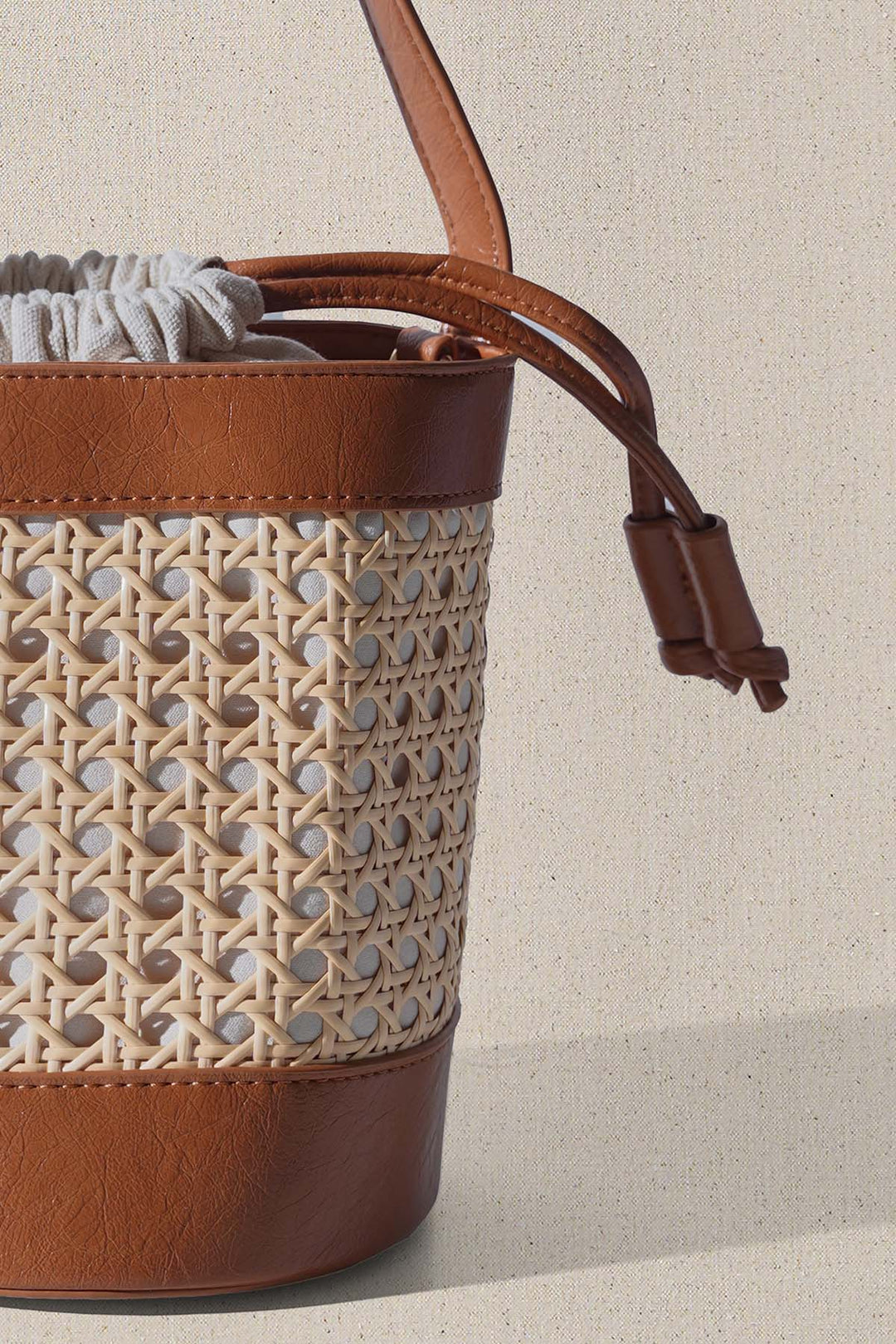 CAMEL TROPICANA BUCKET BAG
