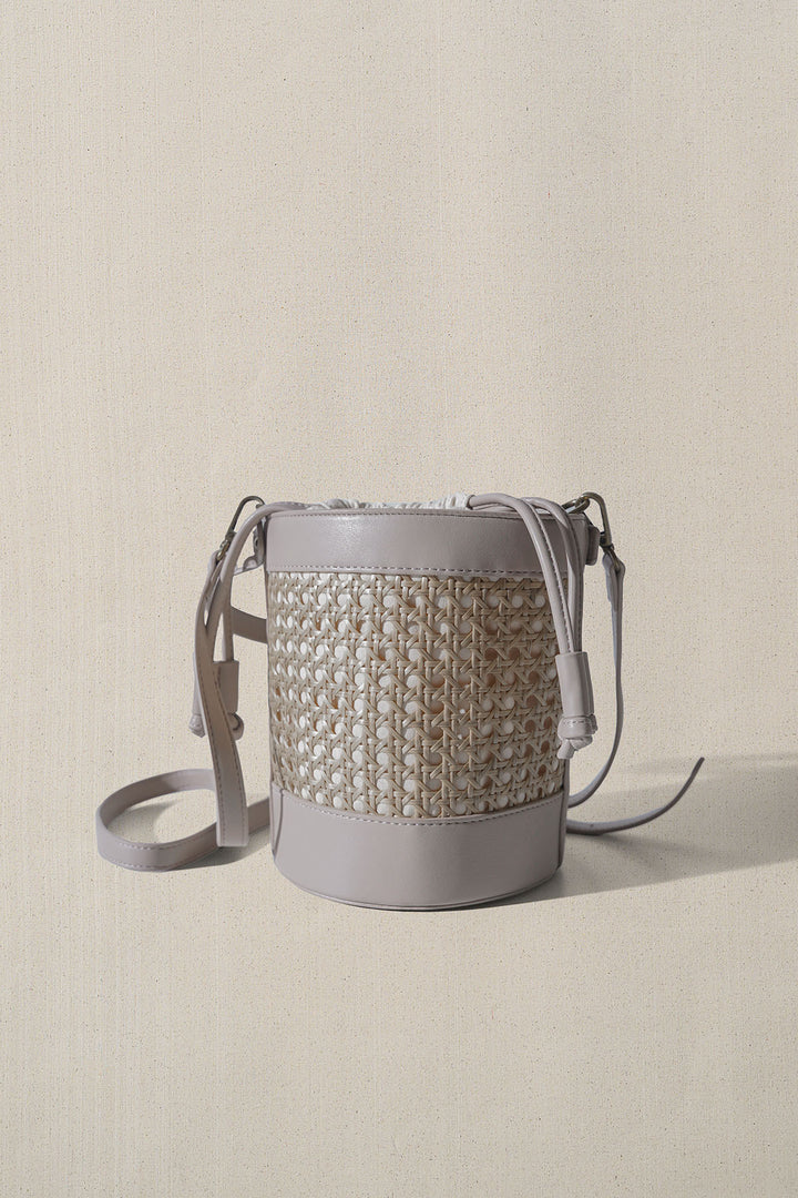 TAUPE TROPICANA BUCKET BAG