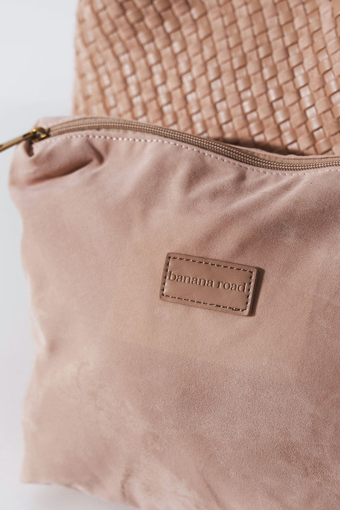 TAN PALM WEAVE TOTE