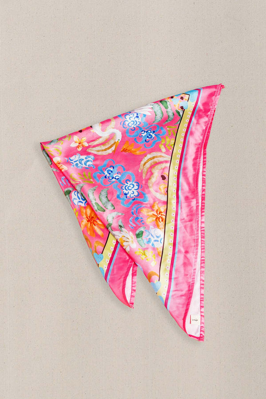 CORAL STORK GARDEN SCARF