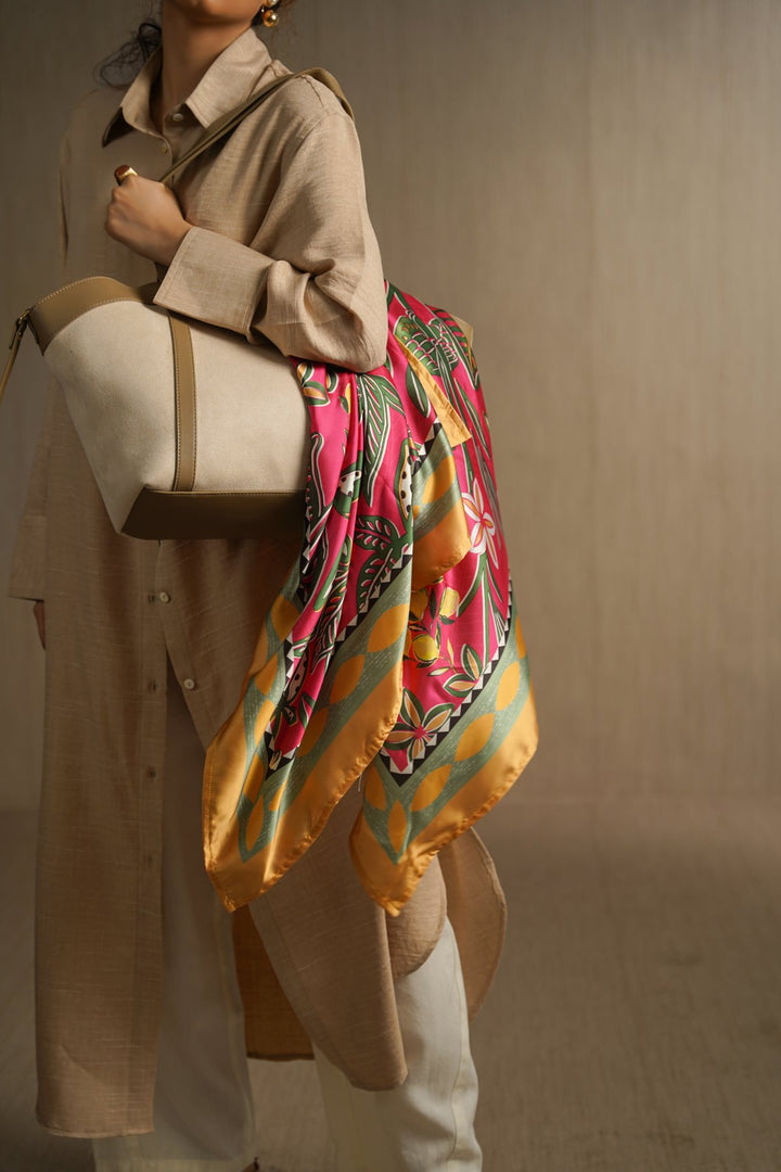 PINK WILDFLOWER PINK SCARF