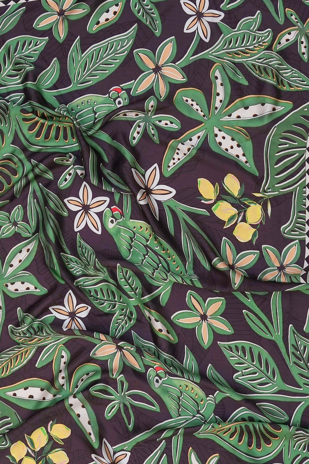 BLACK WILDFLOWER BLACK SCARF