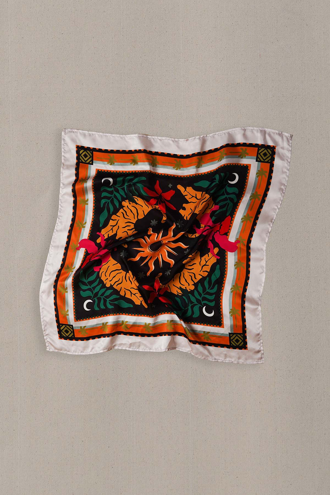 BLACK SUN DIAL SCARF