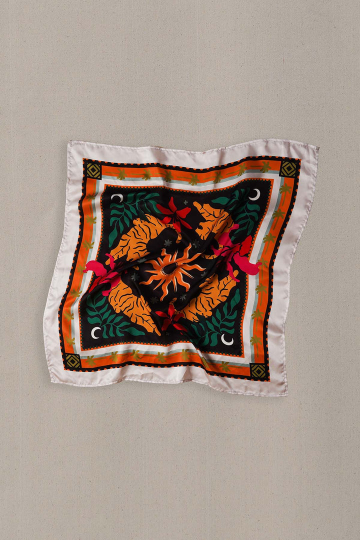 BLACK SUN DIAL SCARF