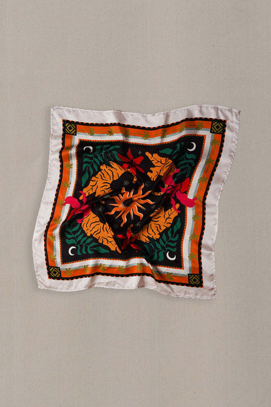 BLACK SUN DIAL SCARF