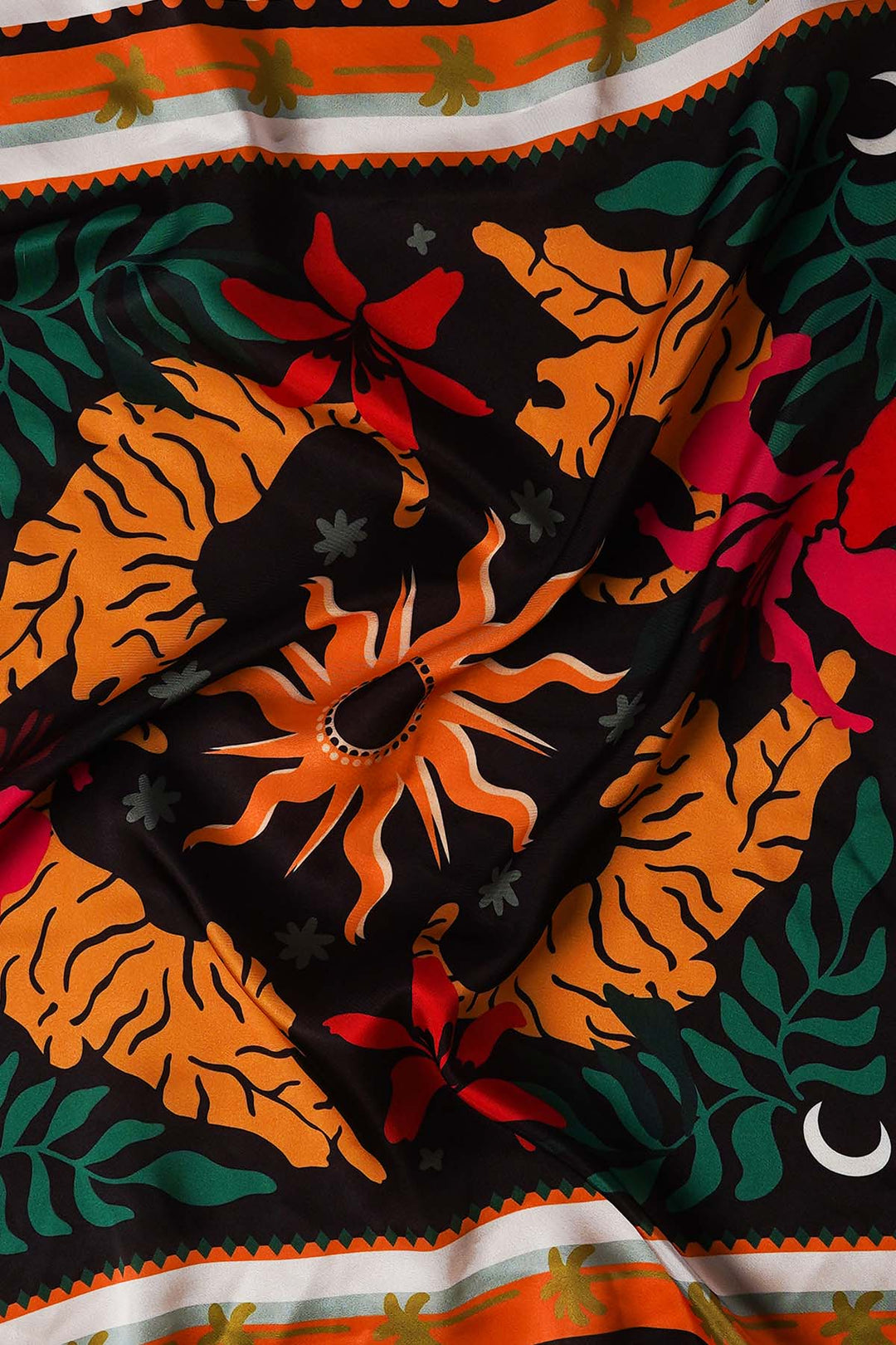 BLACK SUN DIAL SCARF