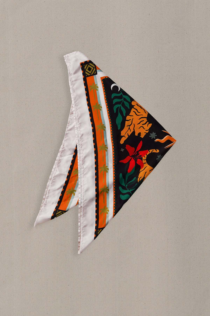 BLACK SUN DIAL SCARF