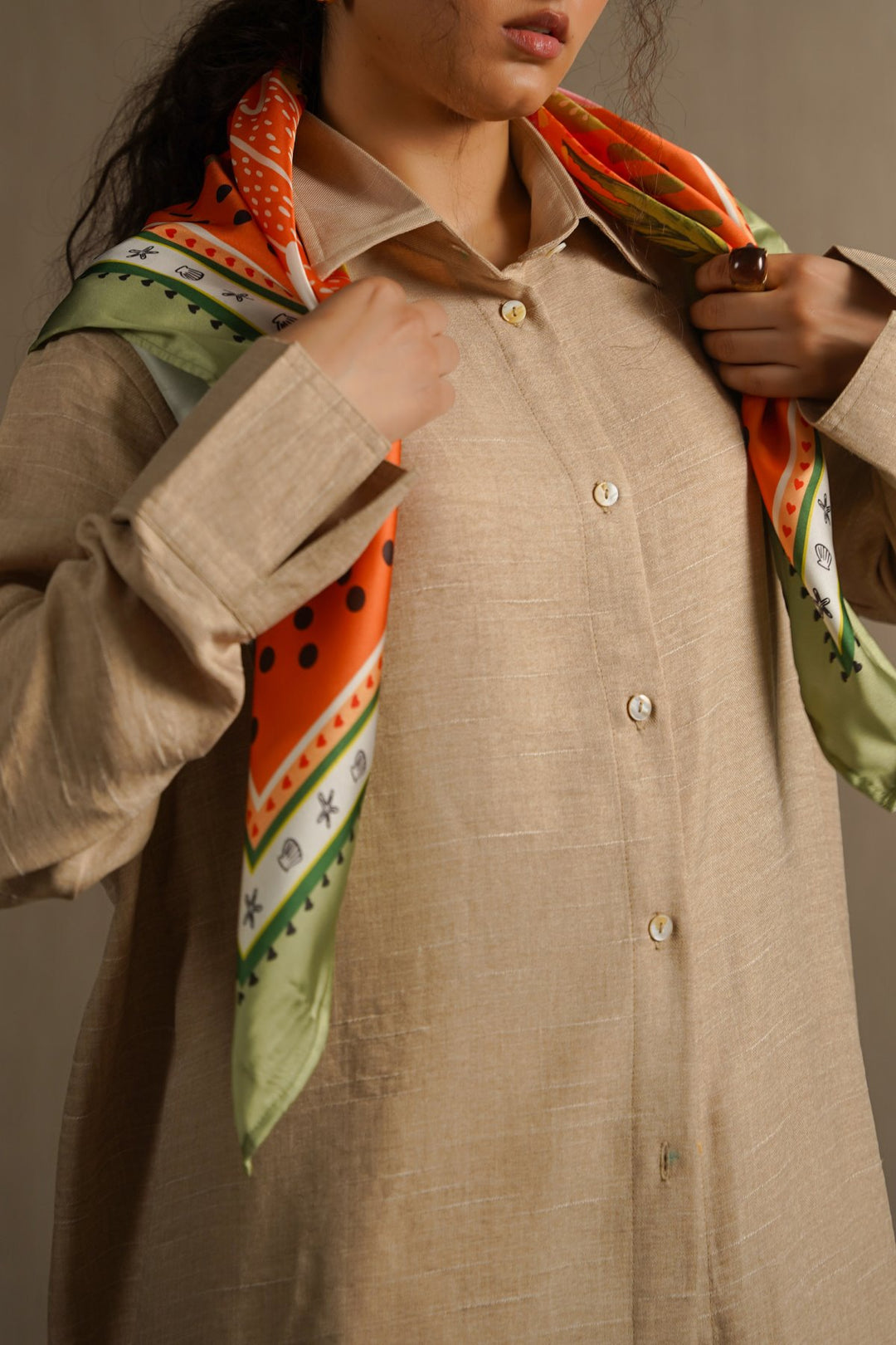 PEACH RAINFOREST SCARF