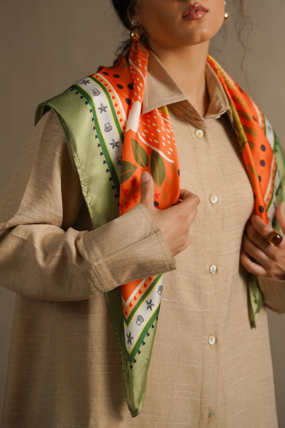 PEACH RAINFOREST SCARF