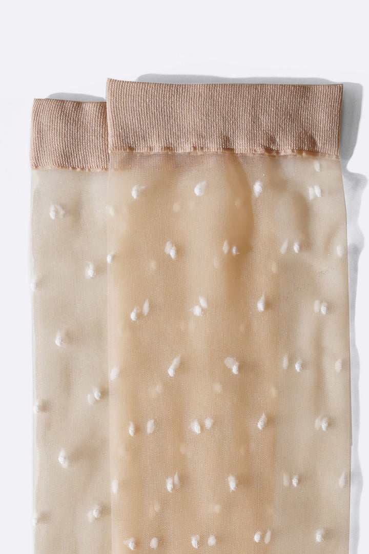 NUDE SHEER DOT SOCKS
