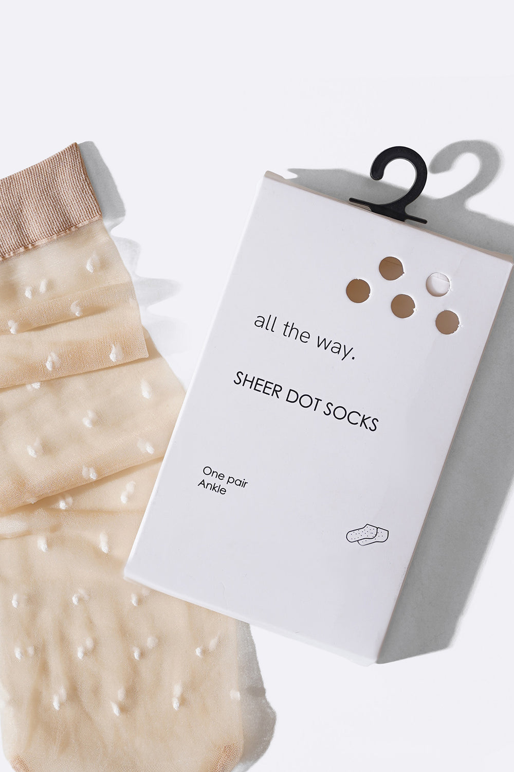 NUDE SHEER DOT SOCKS