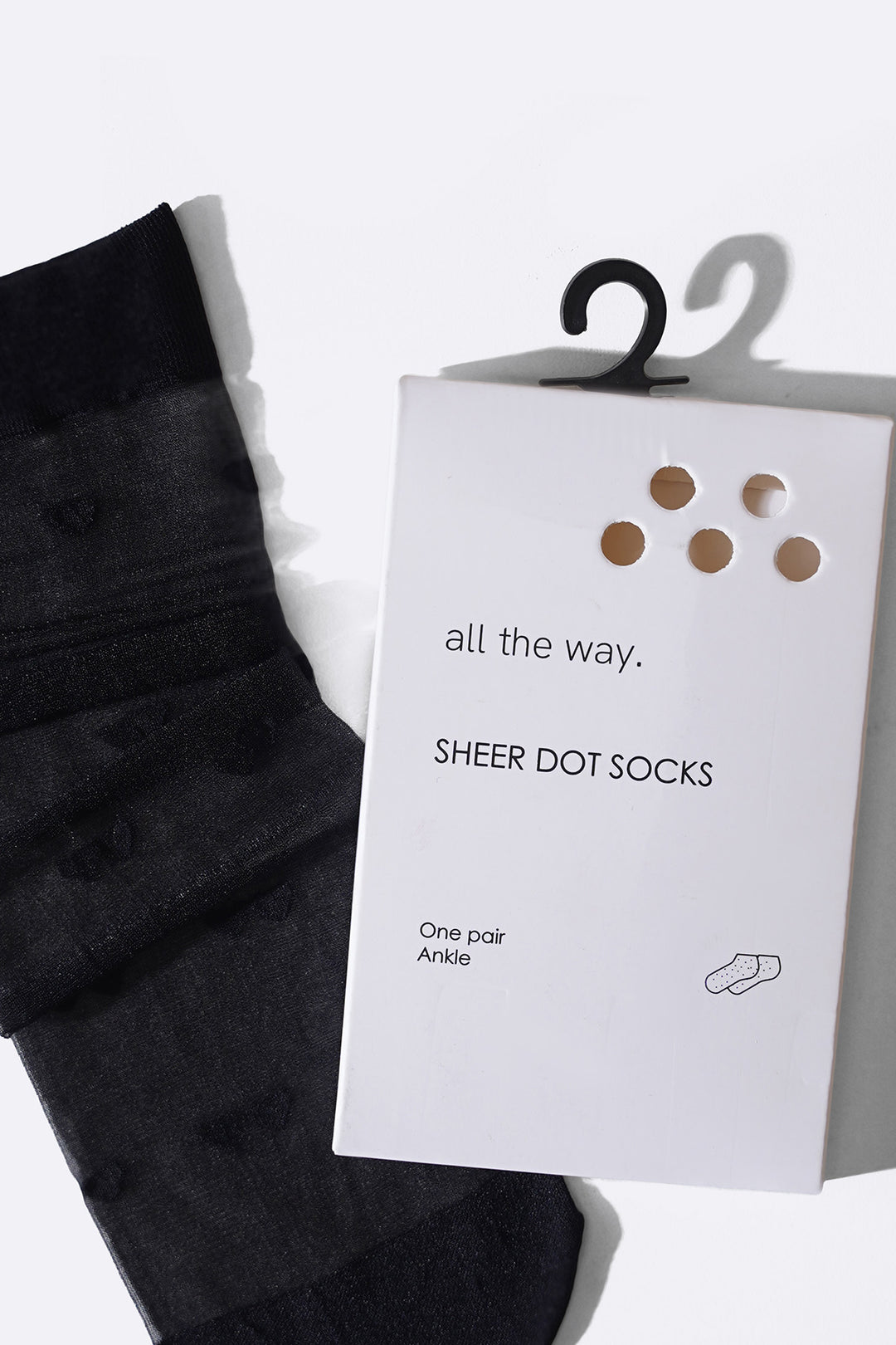 BLACK SHEER DOT SOCKS