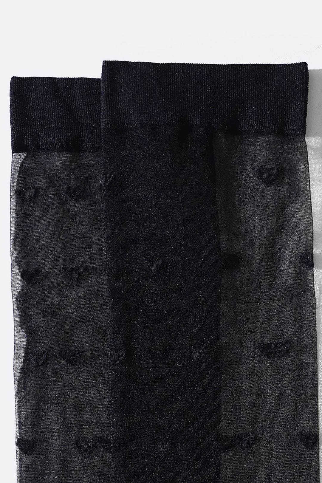BLACK SHEER DOT SOCKS