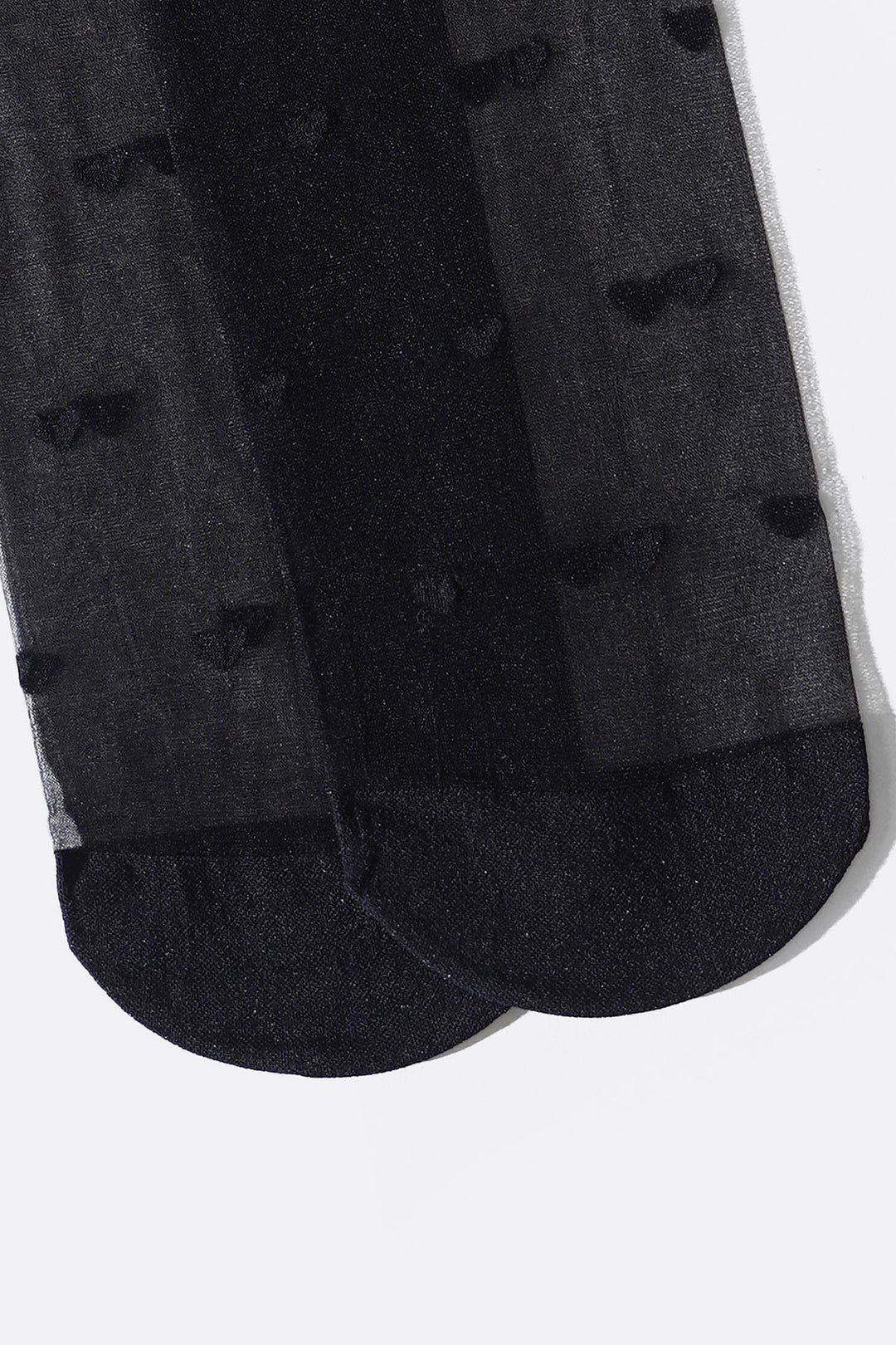 BLACK SHEER DOT SOCKS