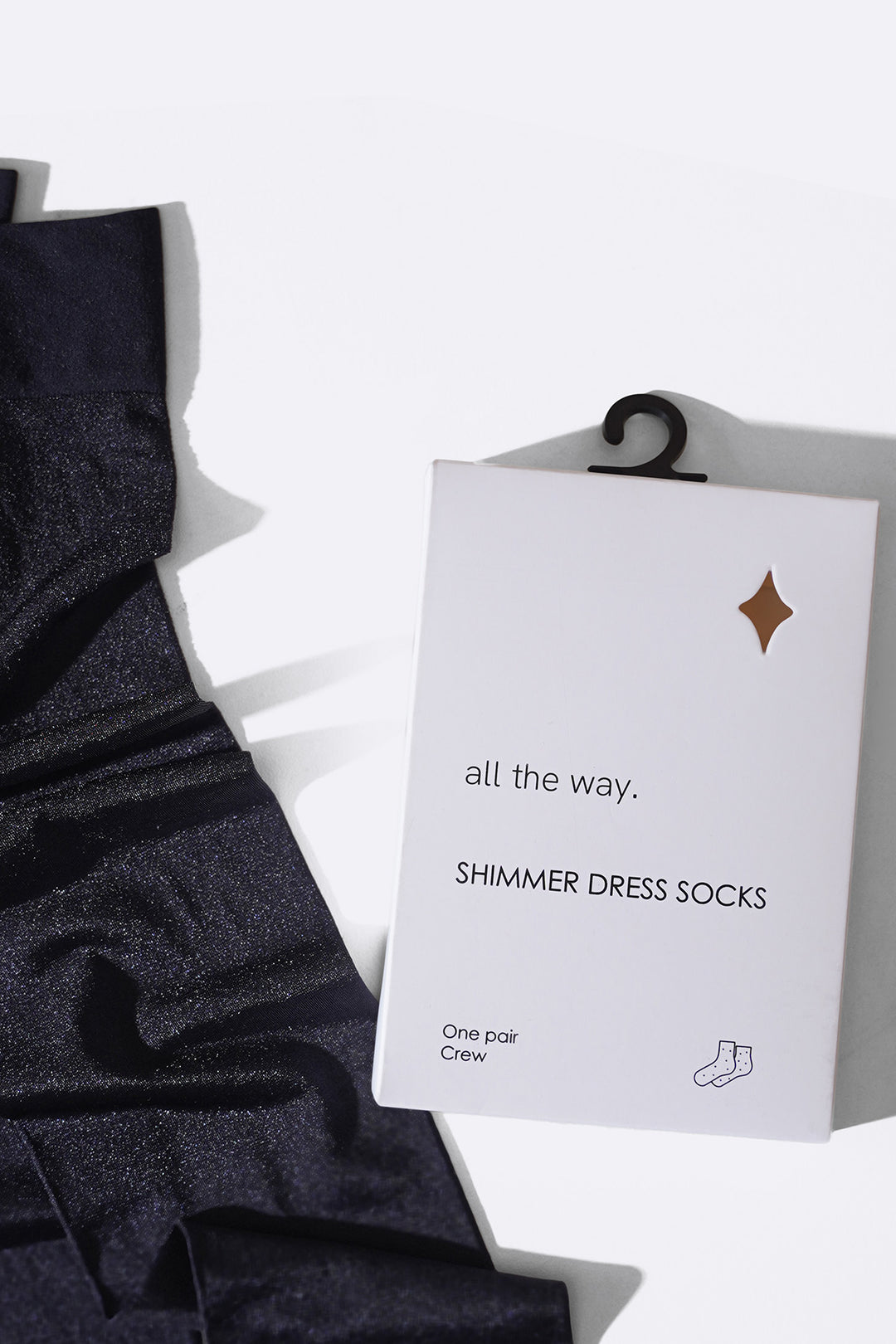 BLACK SHIMMER DRESS SOCKS